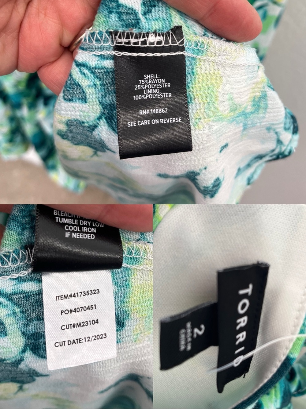 Torrid NWOT Tiered Maxi Dress High neckline sleeveless size 2X female blonde - Picture 13 of 13